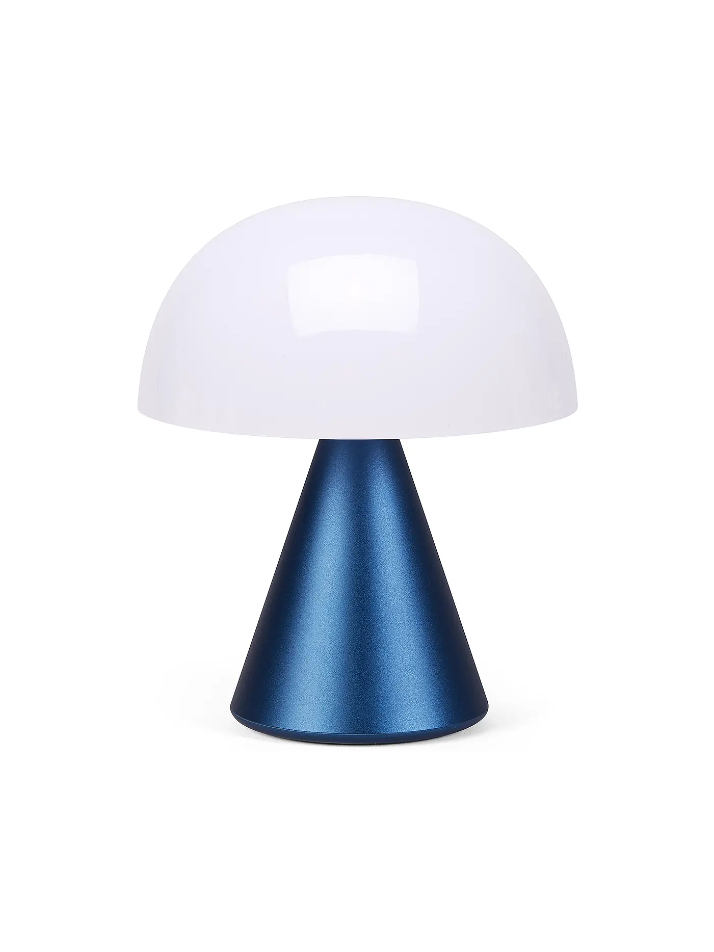 LEXON | LED Lampe MINA M 11cm Gun Metal | dunkelblau